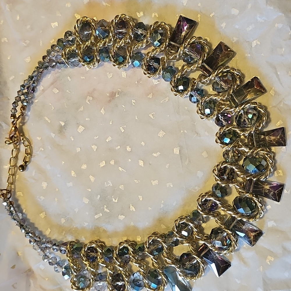 Vintage Style Cristal Statement Necklace